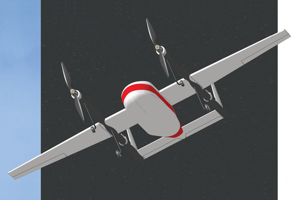 ELSA Industry ELSA-H UAV heavy-lift eVTOL concept design drone ELSA Industry ELSA-H UAV heavy-lift eVTOL concept design drone